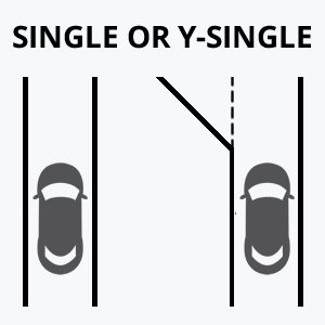 Single Lane Driveway Graphic