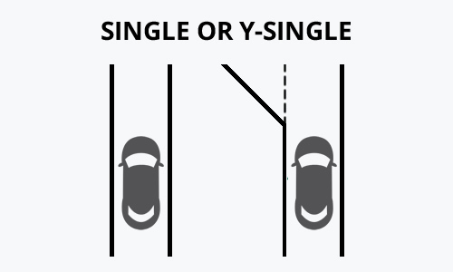 Single Lane Driveway Graphic